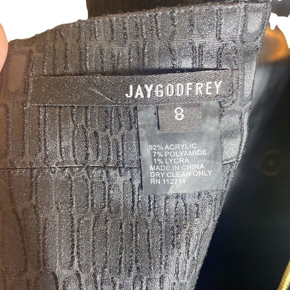 JAYGODFREY mini dress 8 reptile alligator black textured sexy dark romantic - Picture 9 of 9